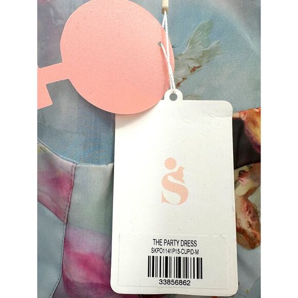 Selkie‎ Chiffon Puff Sleeve "The Party Dress in Cupid" Medium - Picture 11 of 12